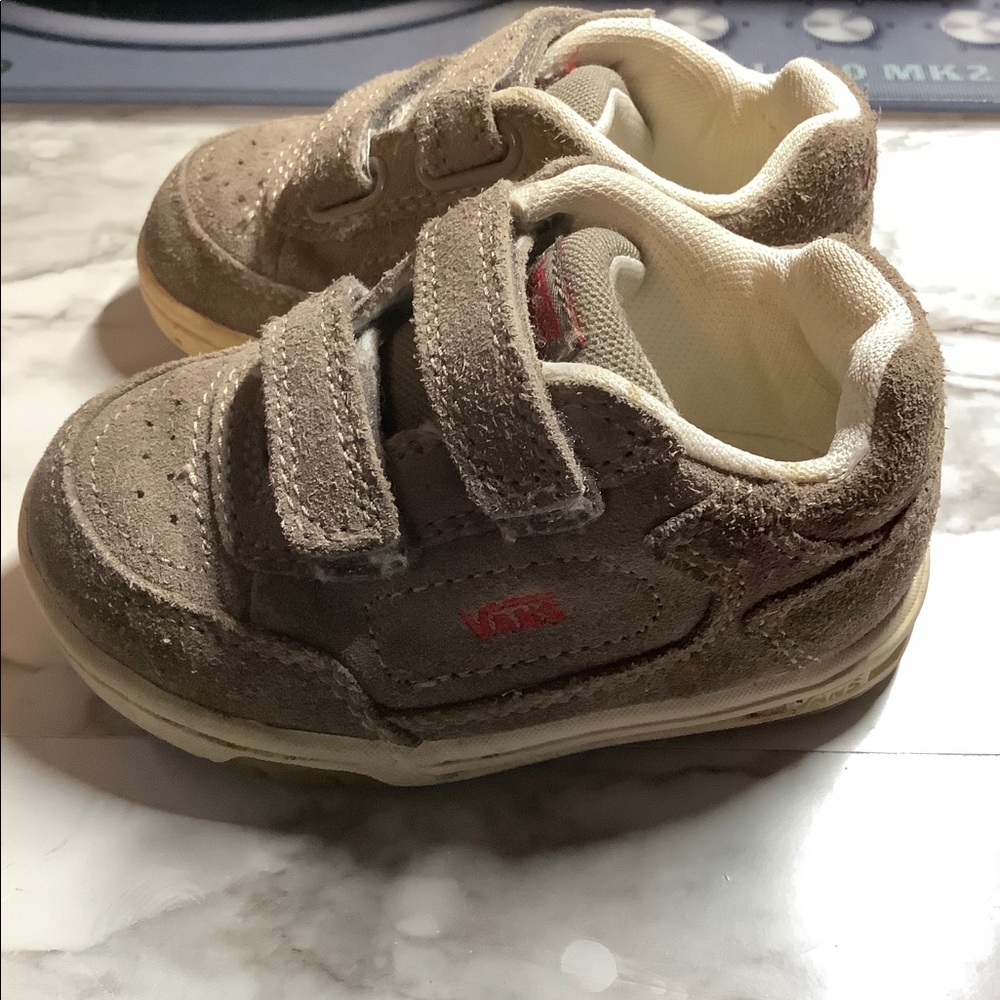 COPY - Vans tennis shoes. Infant sz 5. Brown. Velcro.